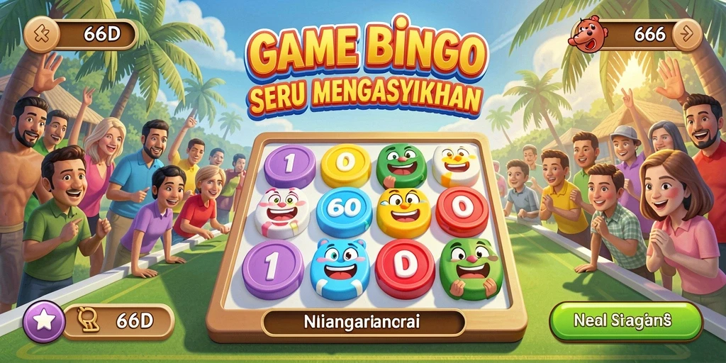 Tampilan gameplay seru dari 66D yang penuh warna.