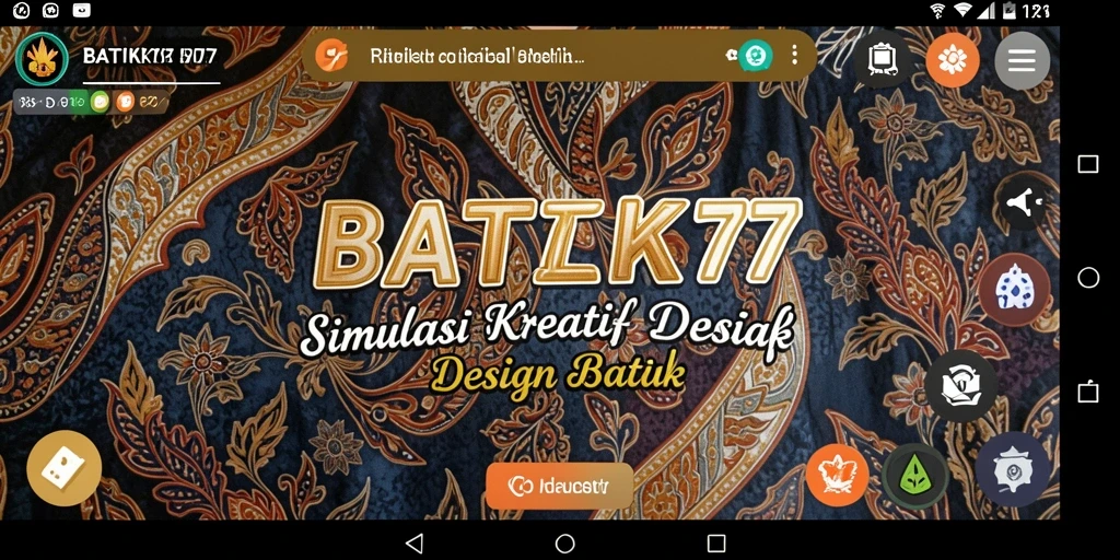 Tampilan menarik dari desain batik pengguna di BATIK77.