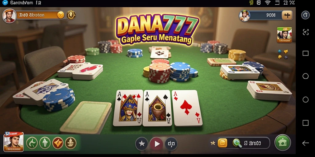 Tampilan gameplay seru DANA777 saat bermain Gaple.