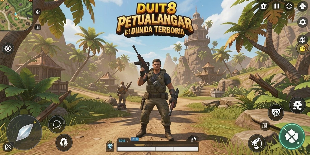 Tampilan gameplay <strong>DUIT8</strong> yang menakjubkan dalam dunia terbuka.