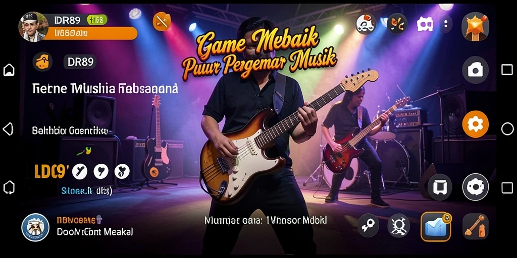 Screenshot gameplay IDR89 menunjukkan fitur tantangan musik yang seru.