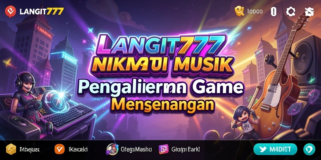 Screenshot utama LANGIT777 yang menunjukkan gameplay musik yang seru dan interaktif.