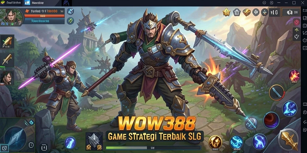 Tampilan gameplay <strong>WOW388</strong> menampilkan strategi pertempuran yang mendebarkan.