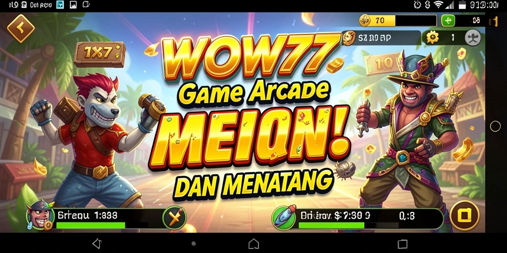 Gameplay seru WOW77 dengan tantangan Arcade yang mendebarkan.