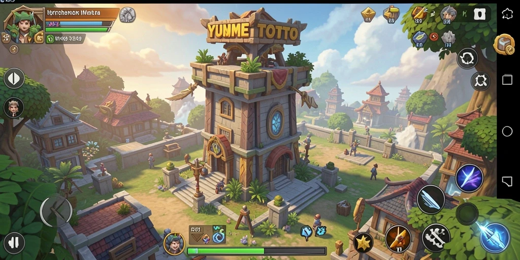 Tampilan gameplay YUMETOTO yang menarik dan menegangkan dalam genre Tower Defense.